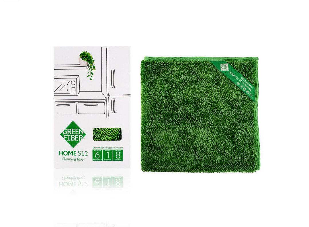 Салфетка универсальная GREEN FIBER Размеры: 40 х 40 см GreenWay для общей уборки.