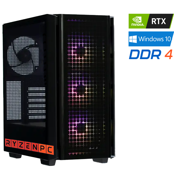 Настольный компьютер RyzenPC GAME 83508476 (AMD Ryzen 7 5800X3D 3.4 ГГц, AMD X570, 64 DDR4, SSD: 2000 Гб, SSD: 2000 Гб, NVIDIA GeForce RTX 4060 8 Гб, WI-FI, Без привода, 650 Вт, Deepcool CG540, Windows 10 Pro)