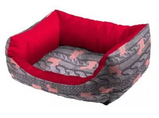 фото Подушка для животных Ferplast Coccolo 60, красный/серый, 66*50*20 см