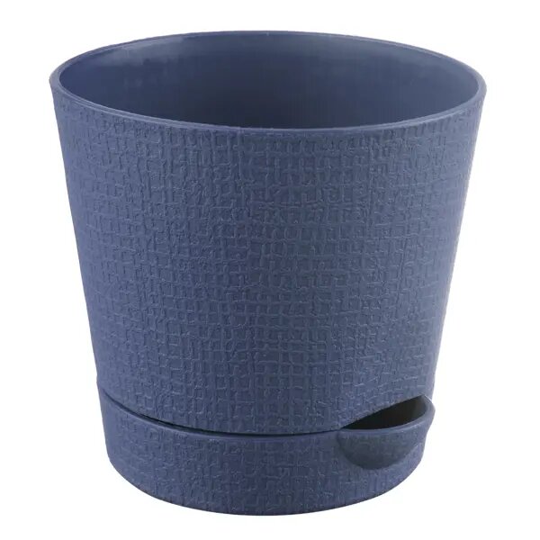 фото Горшок цветочный Тек.А.Тек Партер ø9.5 h9 см v0.35 л пластик графит