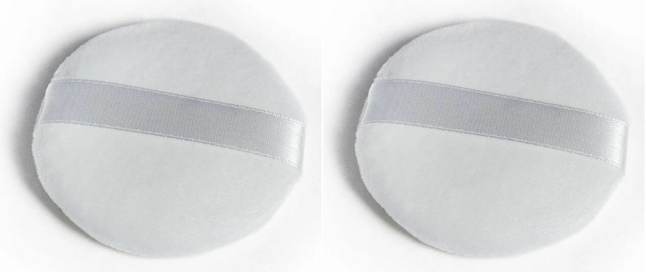 фото Relouis Пуховка для пудры с атласным верхом, 2 шт