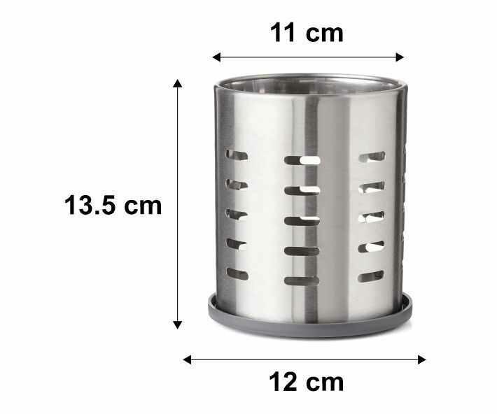 фото Сушилка для столовых приборов Delinia NEO 12x12x13.5 см цвет серебристый