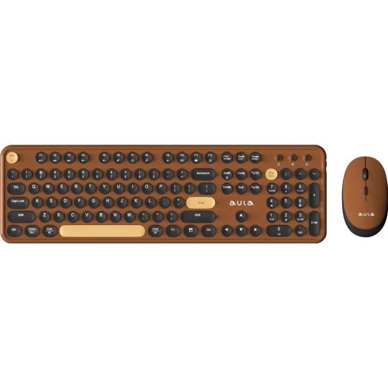 Клавиатура и мышь Aula AC306 беспроводные Coffee-Black (80003624)