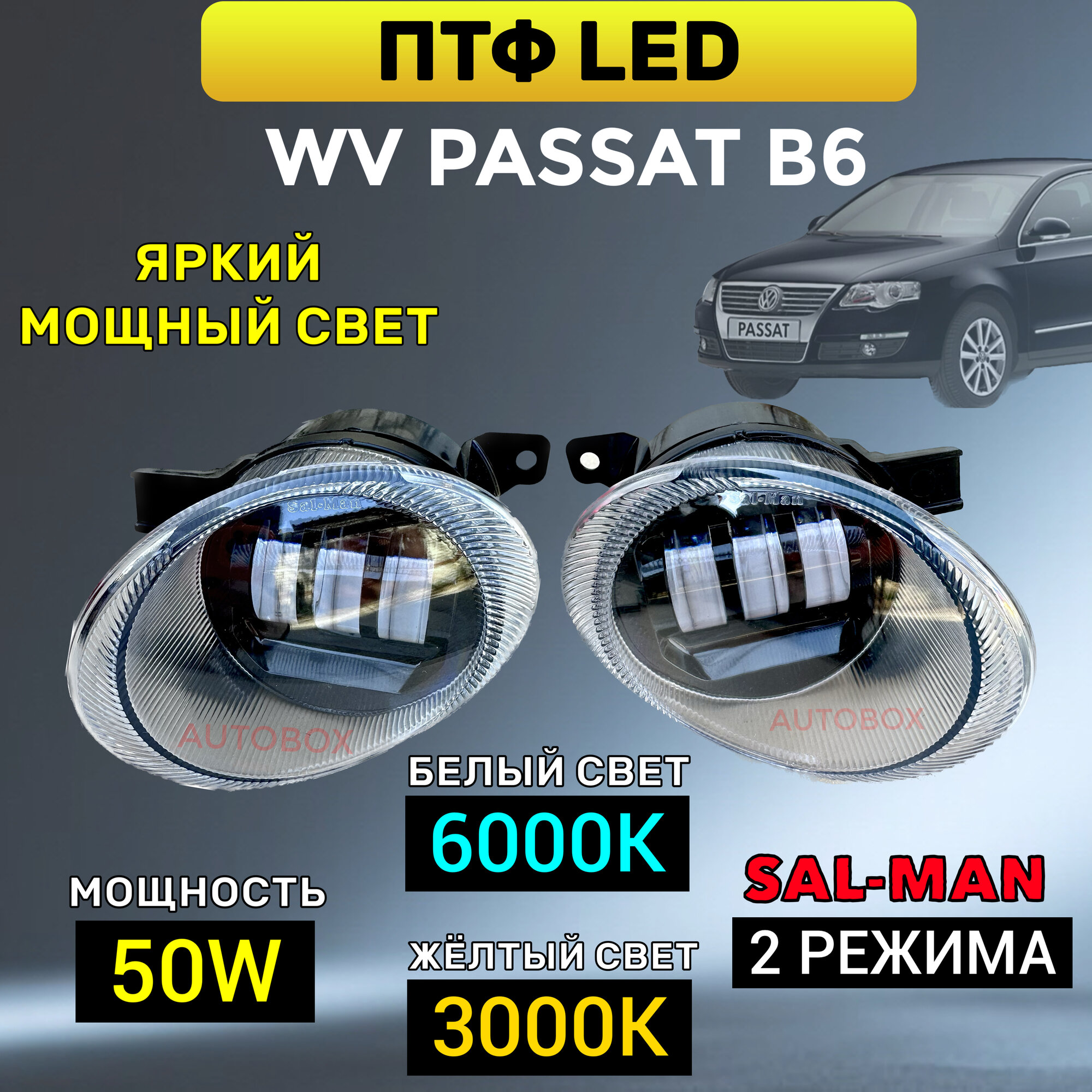 Sal Man ПТФ LED Sal-man Volkswagen Passat B6