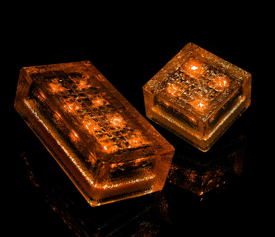 фото Светодиодная брусчатка на солнечных батареях Sultan`s gifts Amber 198x98x60mm оранжевая электротовар