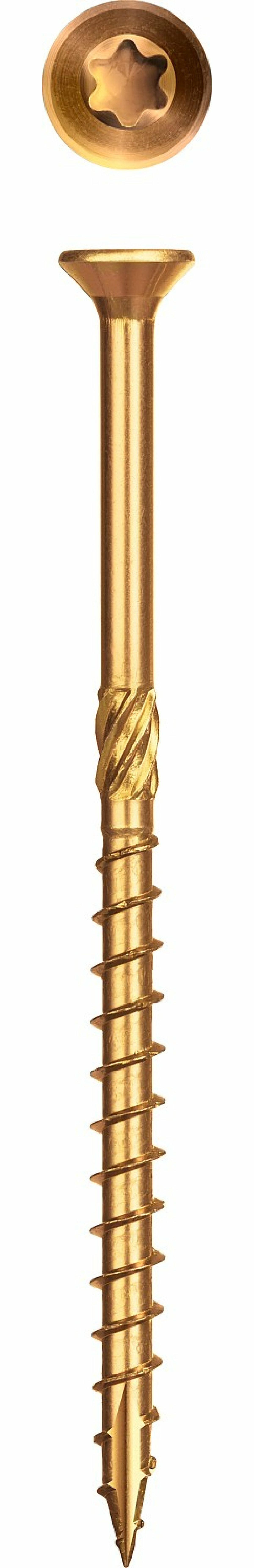 фото Конструкционные саморезы КС-П 70 х 4.0 мм, 100 шт., желтый цинк, ЗУБР (30041-40-070)