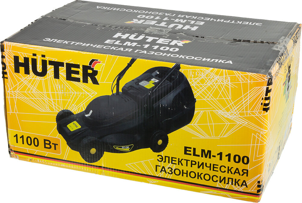 Газонокосилка роторная Huter ELM-1100 7042 1100Вт - фотография № 5