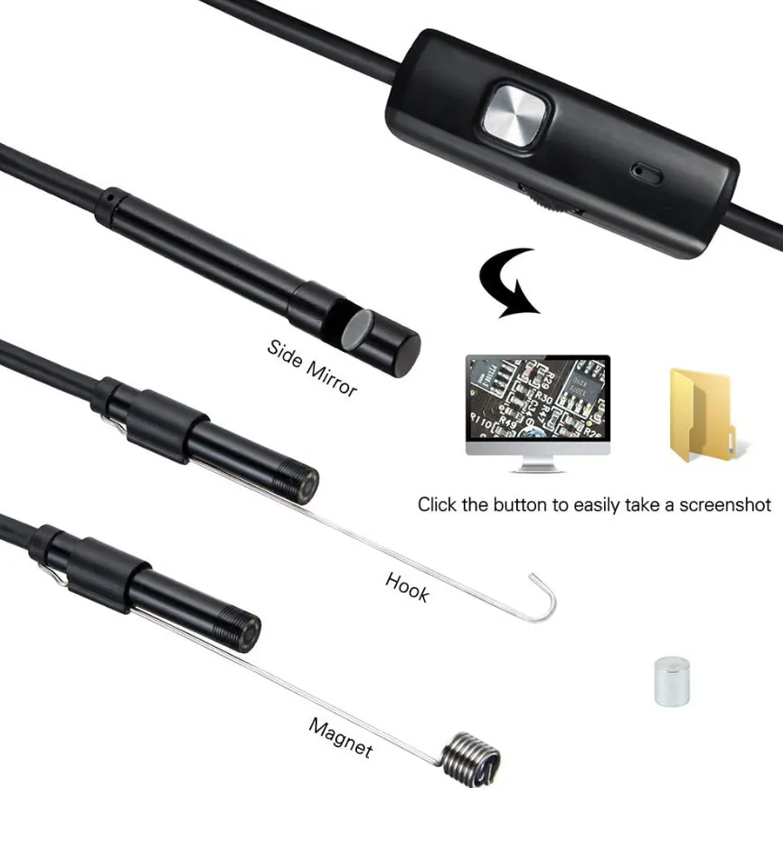 Эндоскоп USB дляартфонов 03МП (7мм 480р 2м) OT-SME13