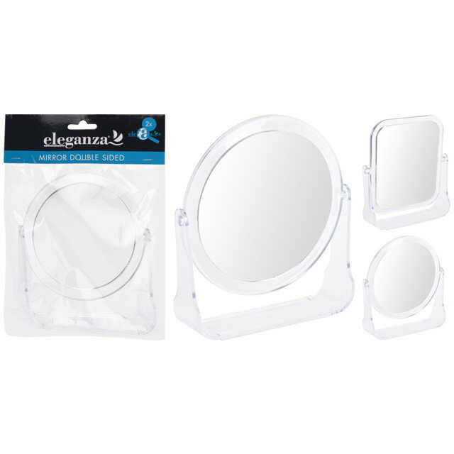 фото Зеркало на подставке koopman двустороннее 125х135мм полистирол белый