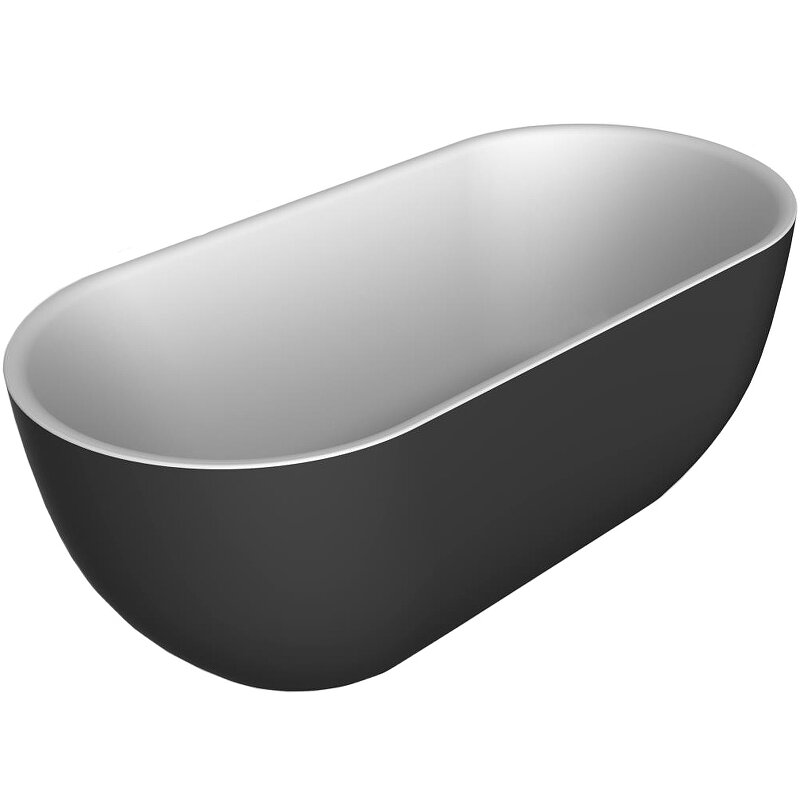 фото Акриловая ванна BelBagno BB70-1700-800-W/NM 170x80, черный матовый