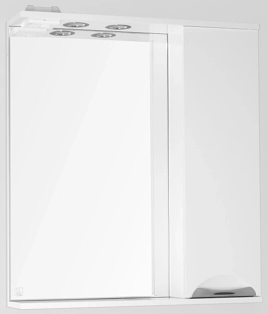 Зеркальный шкаф 70х83 см белый глянец Style Line Жасмин LC-00000042