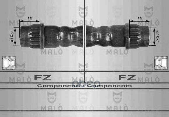 Шланг Тормозной Malo арт. 8516