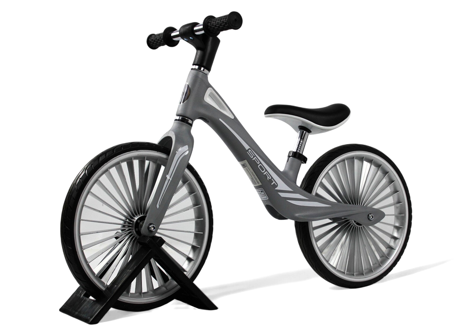 RiverToys Детский беговел HB-007-14 серый