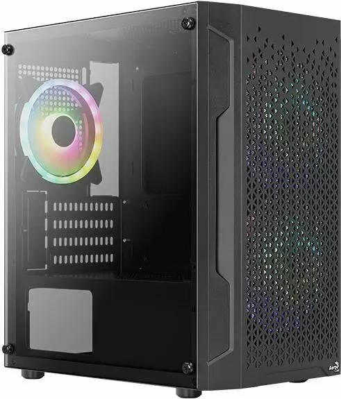 Корпус mATX Aerocool Trinity Mini-G-BK v2 Mini-Tower без БП черный [accs-pv32033.11]