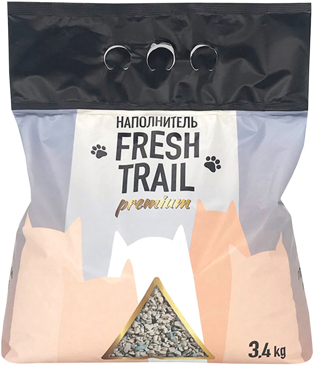 фото FRESH TRAIL PREMIUM наполнитель впитывающий для туалета кошек 3,4 кг