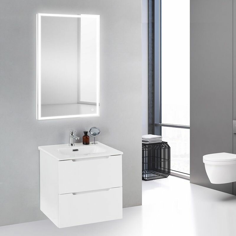 Тумба под раковину BelBagno ETNA-600-2C-SO-BL-P Bianco Lucido