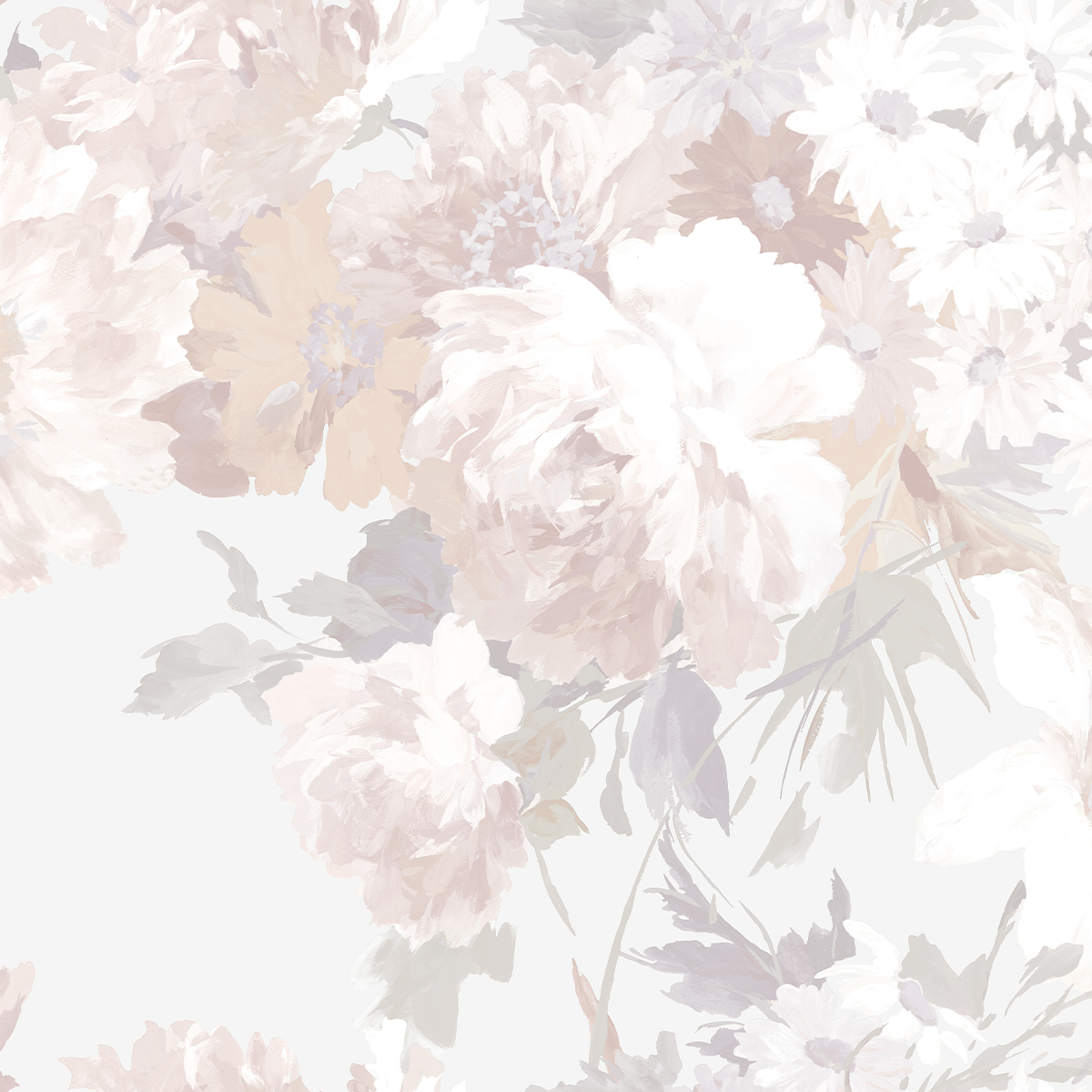 фото Обои 287112 Veronica Victoria Stenova - российские, флизелиновые, белого тона, с цветами , в стиле прованс, длина 10.00м, ширина 1.06м, рекомендуем в гостиную.