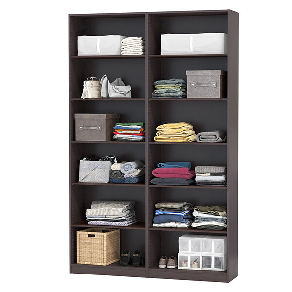 фото Стеллаж икеа пакс 150/5, цвет чёрно-коричневый/венге