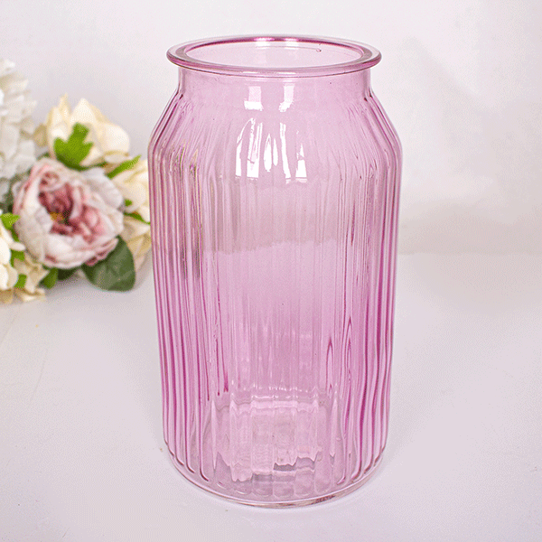 фото Ваза Римма 24 см прозрачная сиреневая