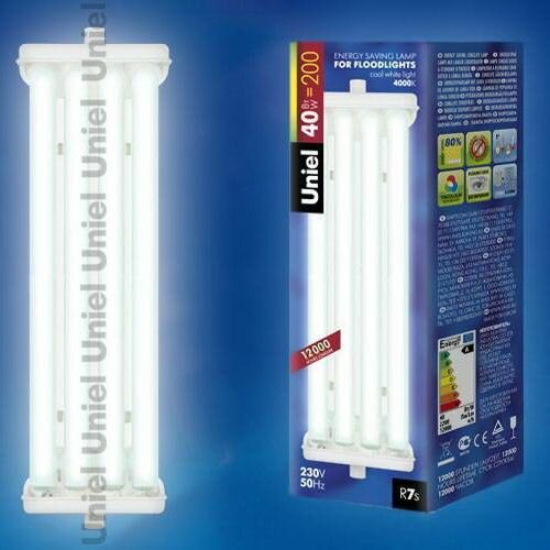 фото Лампочка энергосберегающая (КЛЛ) Uniel 422-J189-40/4000/R7s для прожекторов 40Вт 4000К нейтральный белый