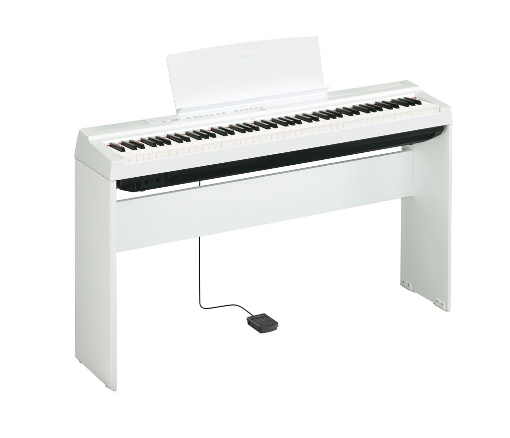 P-125aWH Цифровое пианино, со стойкой и педалью, белое (3 коробки), Yamaha