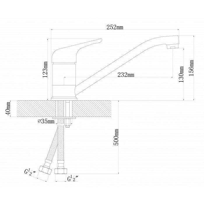 Смеситель Dr.Gans Нота черный для кухни - фото №2
