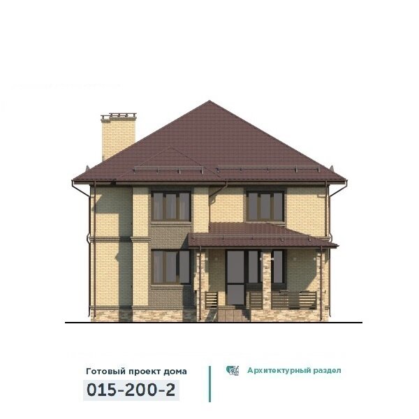 Проект двухэтажного классического дома с террасой 015-200-2 - фотография № 8