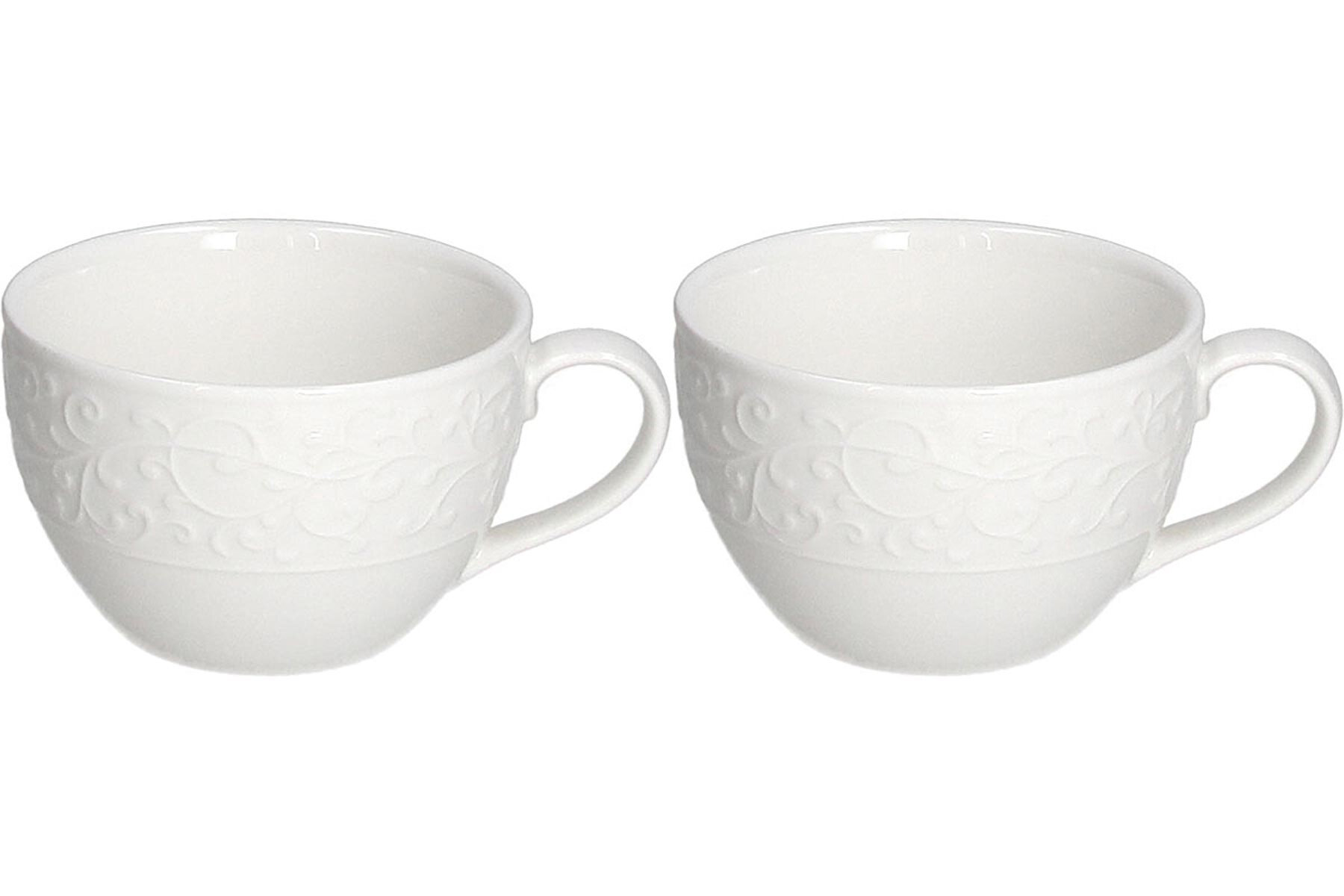 фото Набор из 2 чайных чашек "Jasmin", 200 мл, белый, фарфор, Tognana, JA016200000