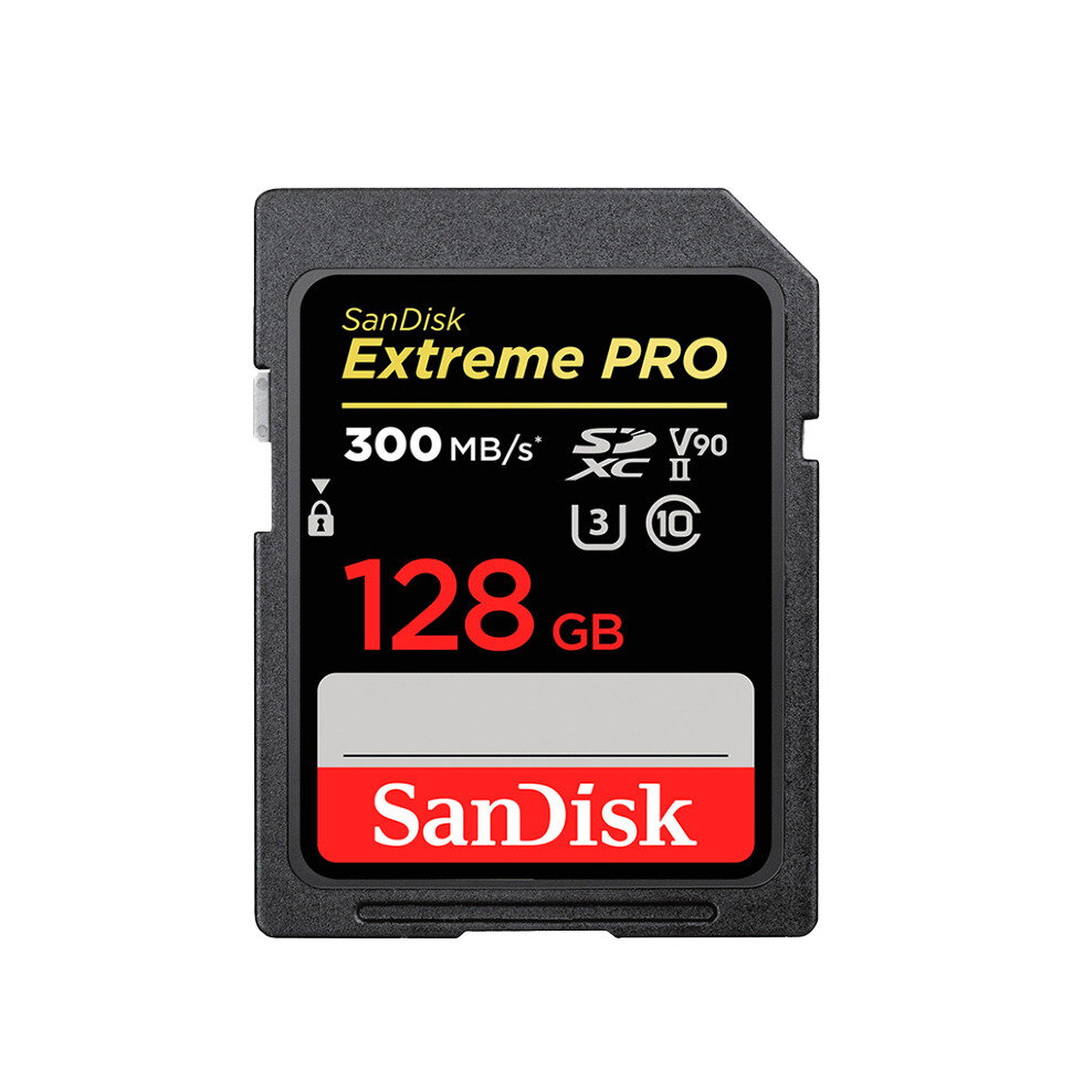 Extreme PRO 128GB SDXC Memory Card up to 300MB/s, UHS-II, Class 10, U3, V90