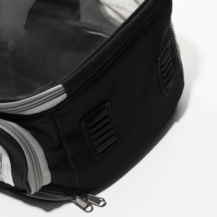 Прозрачный раскладывающийся рюкзак для животных, 33*28*42 см, черный - фотография № 5