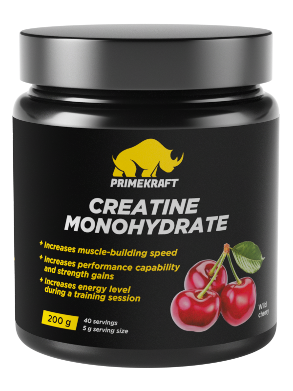 Креатин Prime Kraft Creatine Monohydrate, 200 гр. (дикая вишня)