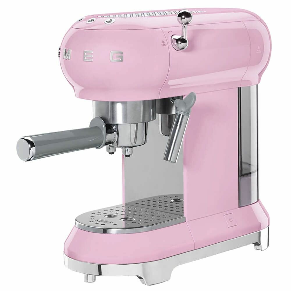 Кофемашина-эспрессо SMEG ECF01PKEU розовая