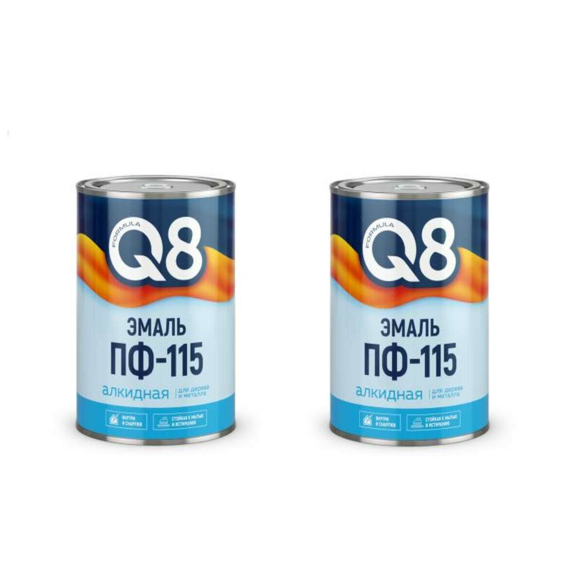 Эмаль Formula Q8 ПФ-115, белая, 0,9 кг 2шт