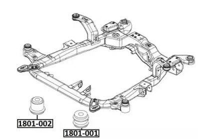 Сайлентблок подрамника opel opel astra h 2004-2010opel astra g 1998-2005opel zafira a 1999-2005op Asva 1801001