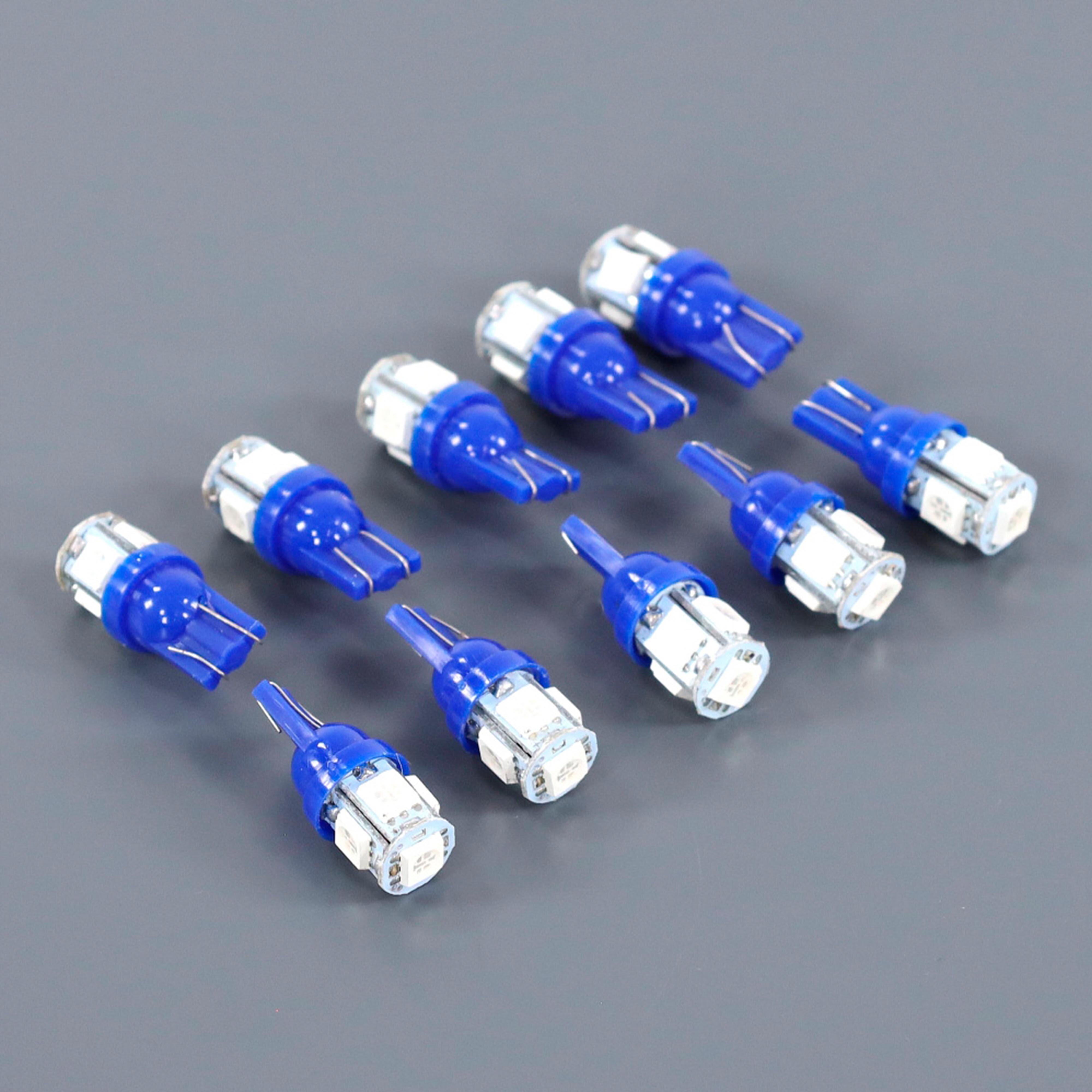 Лампа светодиодная T10 (W2.1x9.5d) 12V 10W 5SMD габаритов, повторителей голубой "VOLTON"