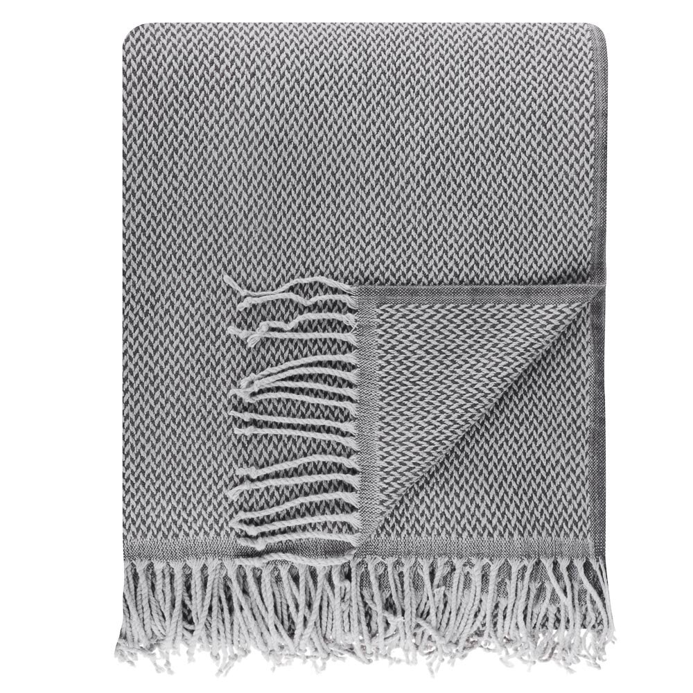 фото PROVANCE Плед жаккардной вязки, акрил, 150х200см, серый, 2 штуки