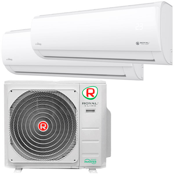 Мульти сплит-система Royal Clima 2TFM-14HN/OUT + RCI-GLF07HN x2 на 2 комнаты