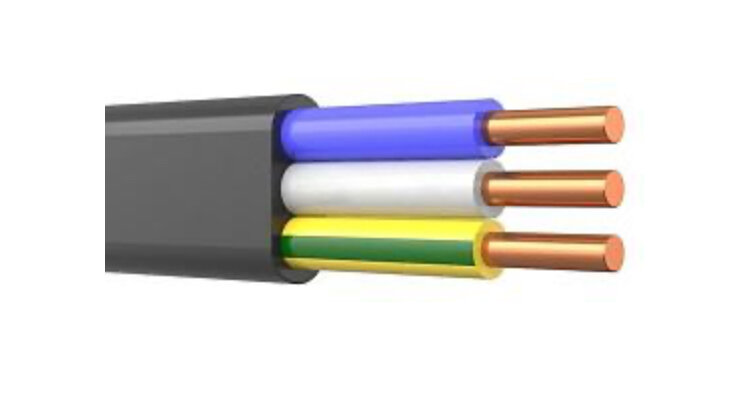 Силовой кабельном гост велескаб ВВГ-Пнг(A)-LS 3 2.5 мм²