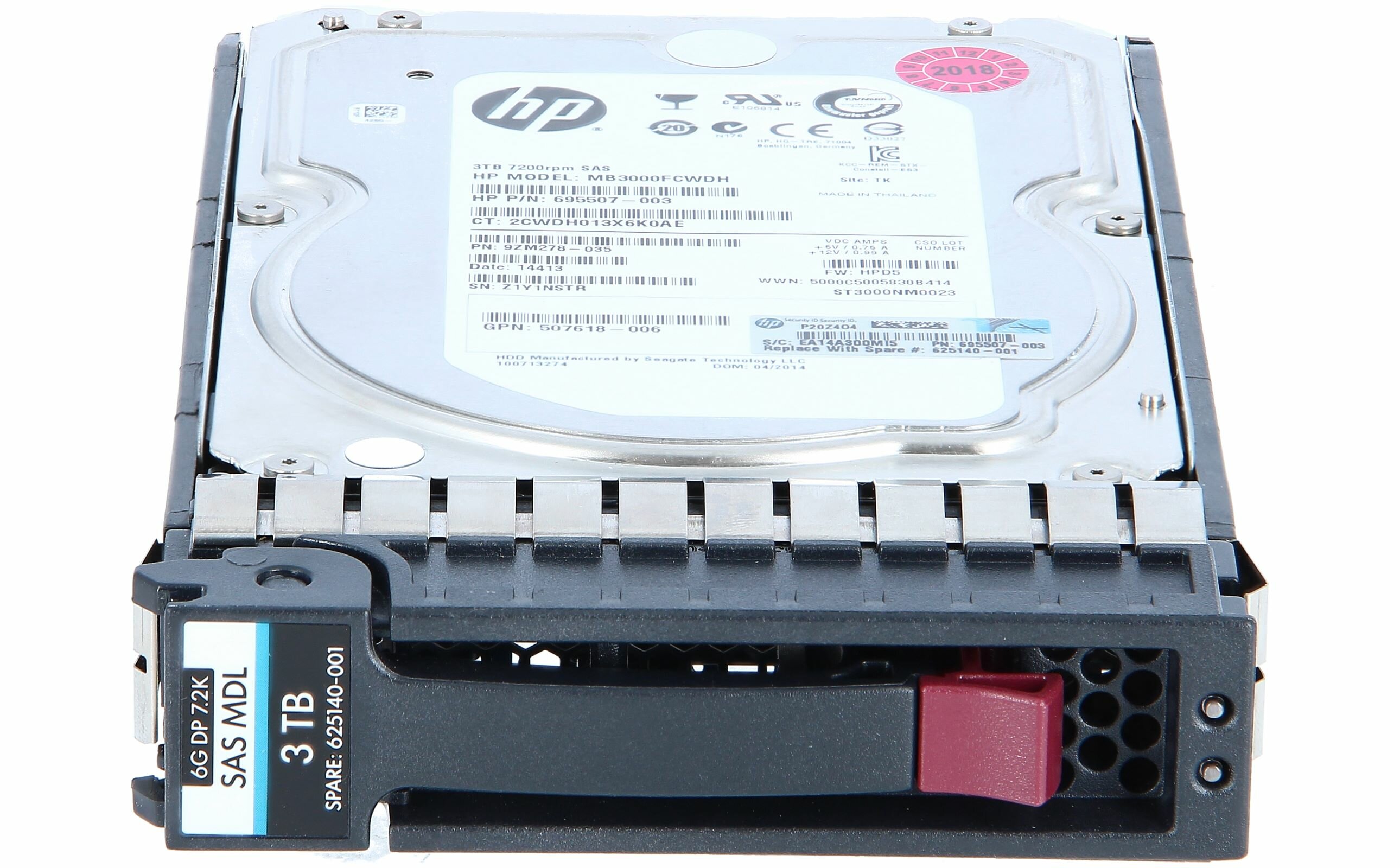   HP MB3000FCWDH 3TB 6G 7.2K 3.5 MDL SAS