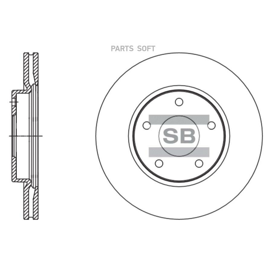SANGSIN BRAKE SD4245 Диск торм. пер.[280x24] 5 отв.