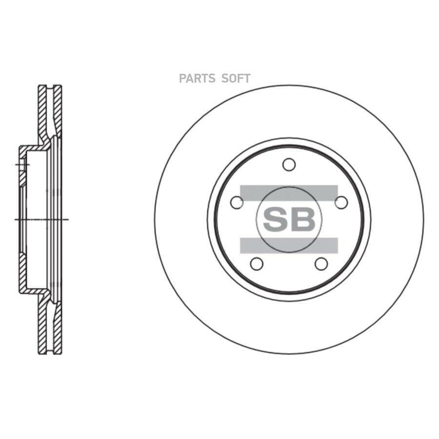 SANGSIN BRAKE SD4245 Диск торм. пер.[280x24] 5 отв.