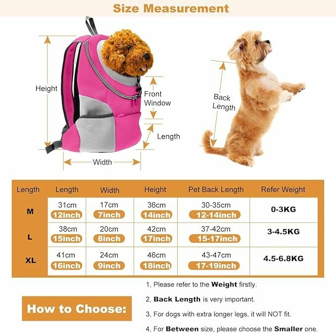 Рюкзак-переноска для животных Petcute, Pink (XL) - фотография № 5