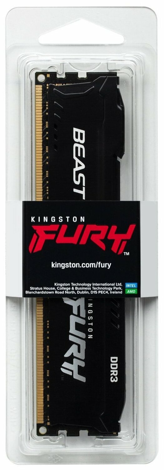 Оперативная память Kingston Fury BEAST Black 1x8 ГБ DDR3 (KF318C10BB/8)