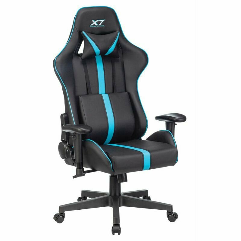 Кресло A4Tech X7 GG-1200 черный/голубой