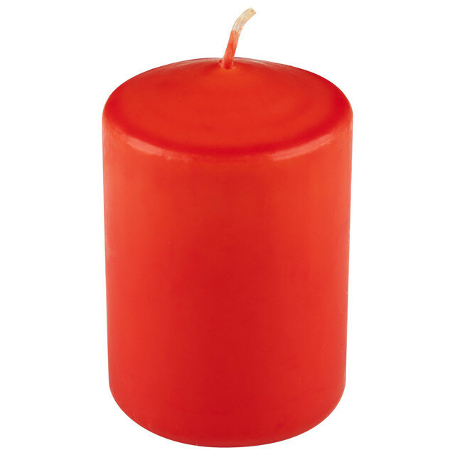 фото Свеча-столбик волшебная страна deco 8,5х6см красный 12ч/г без аромата