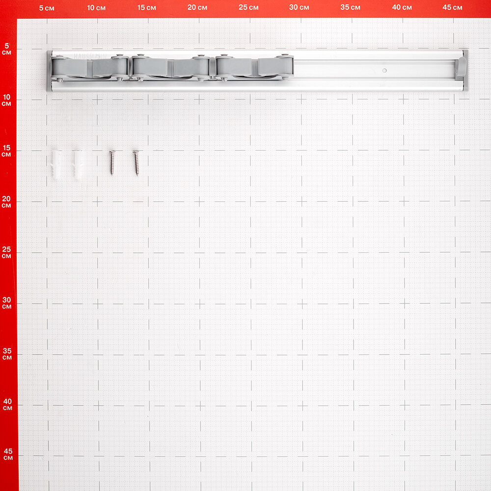 Держатель швабр алюминиевый 41х6х42 см Hausmann Cosmic 3 зажима