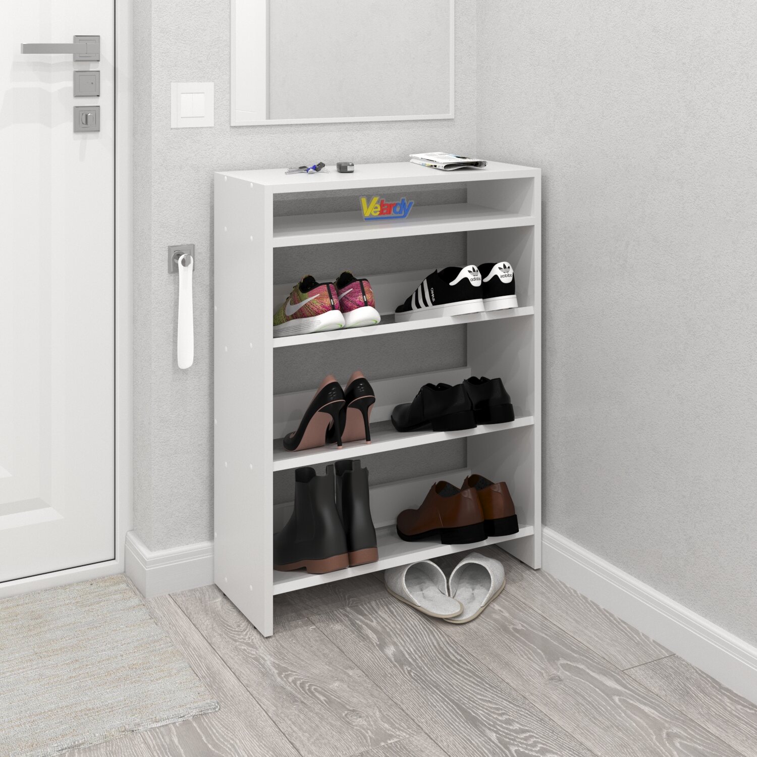 фото Обувница Velardy Pure Gravity, 60x25x80мм, Белый