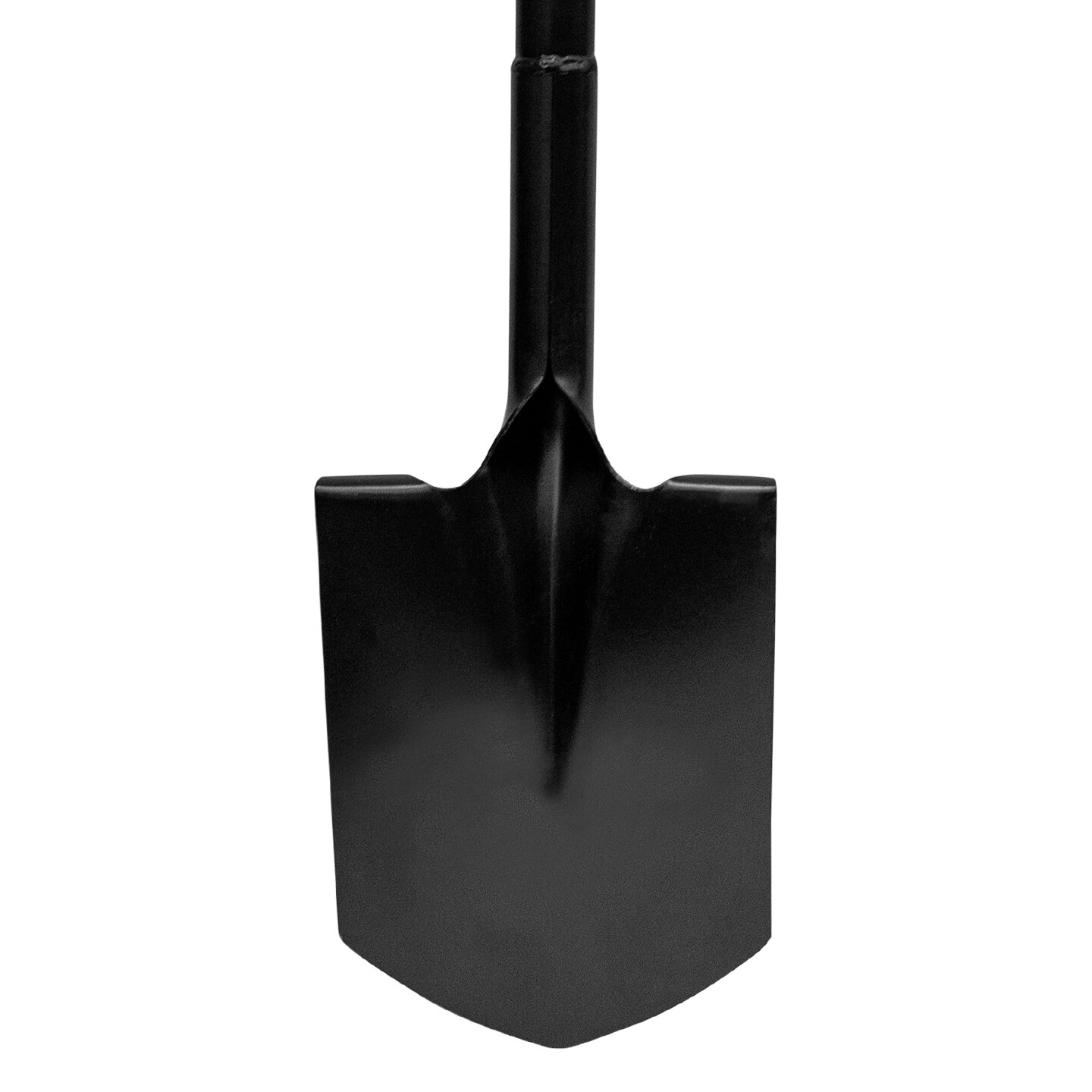Лопата острая со стальной ручкой, порошковое покрытие черного цвета - фотография № 2