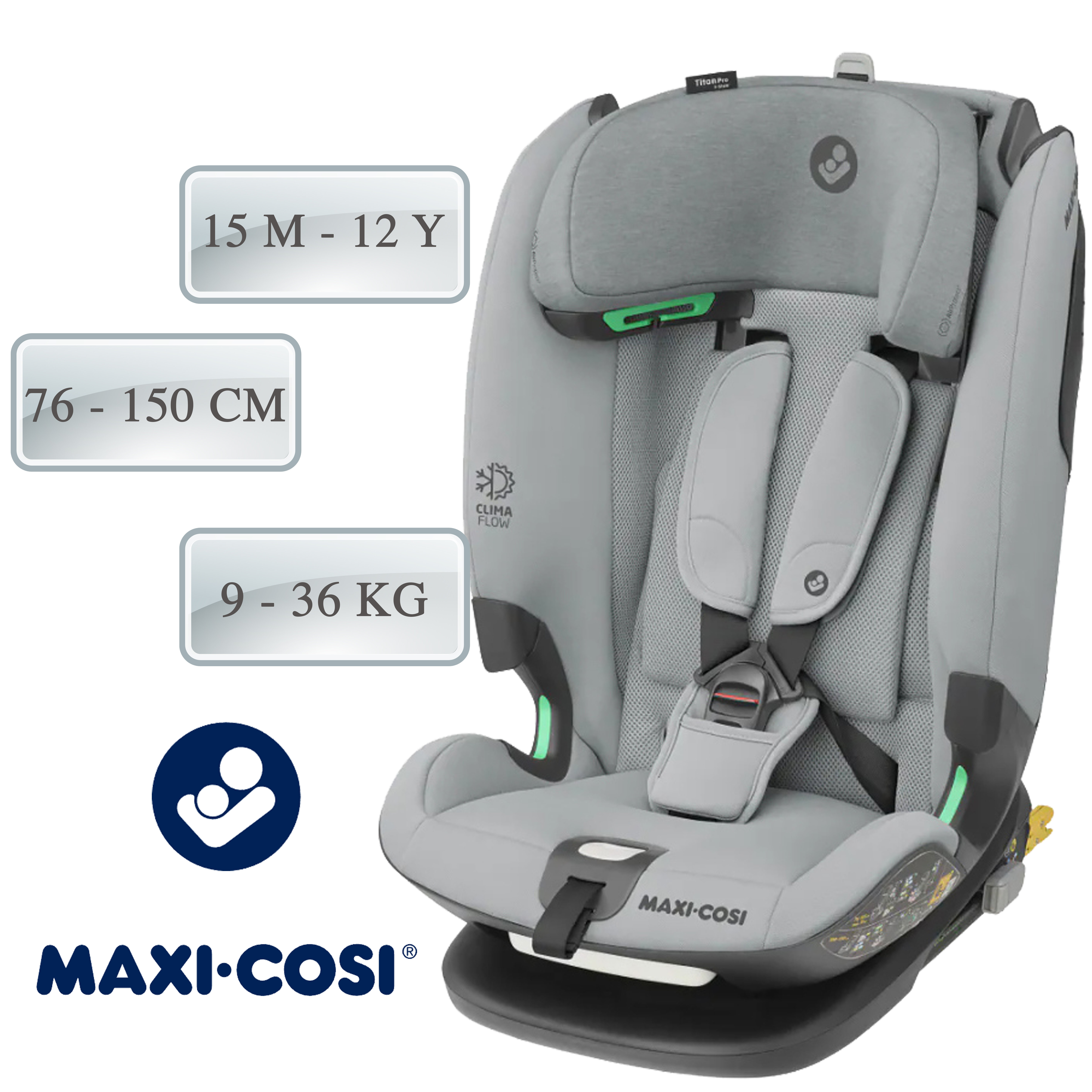 Детское автокресло Maxi-Cosi Titan Pro i-Size authentic grey