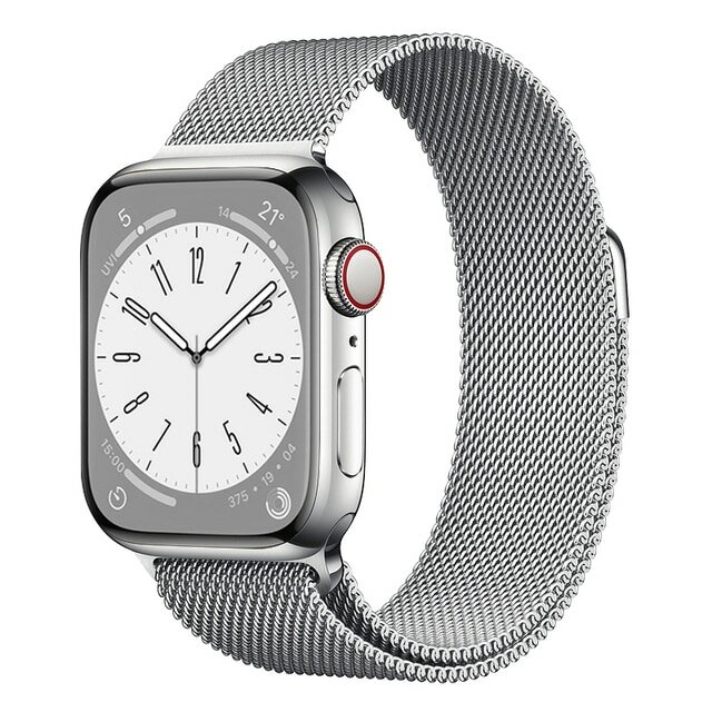 Ремешок миланcкий из нержавеющей стали Milanese Loop для Apple Watch 38/40/41 235мм на магните серебряный (1)